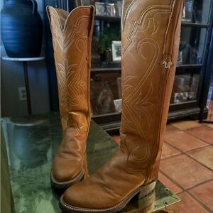 Women’s Lucchese x King Ranch High Top Cowgirl Snake Boots Size 7